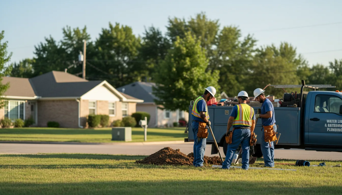 Residential water line and bathroom plumbing service in Mabie, WV